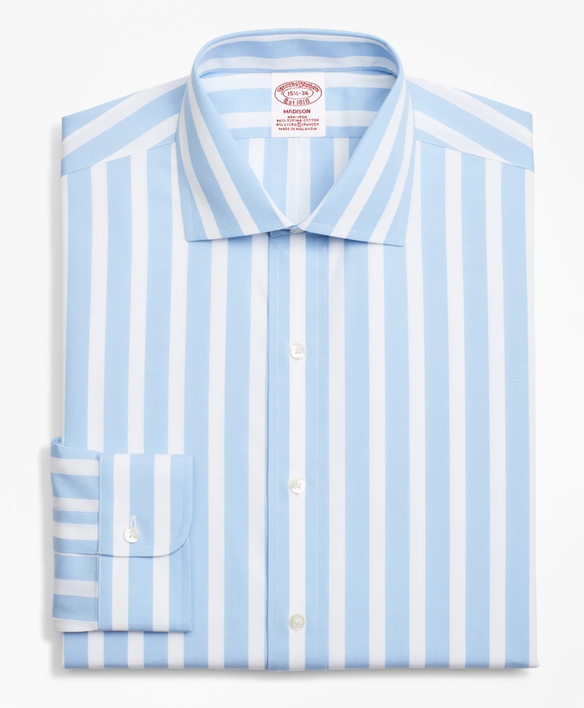 Stretch Madison Relaxed-Fit Dress Shirt, Non-Iron Bold Stripe, image 4