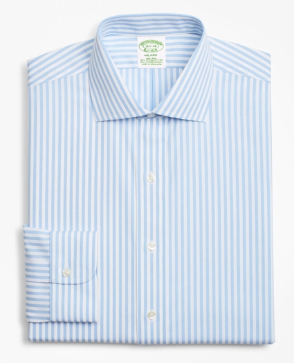Stretch Milano Slim-Fit Dress Shirt, Non-Iron Bengal Stripe, image 4