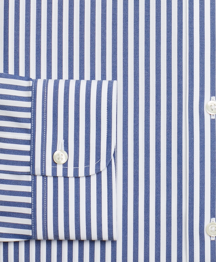 Stretch Milano Slim-Fit Dress Shirt, Non-Iron Bengal Stripe, image 3