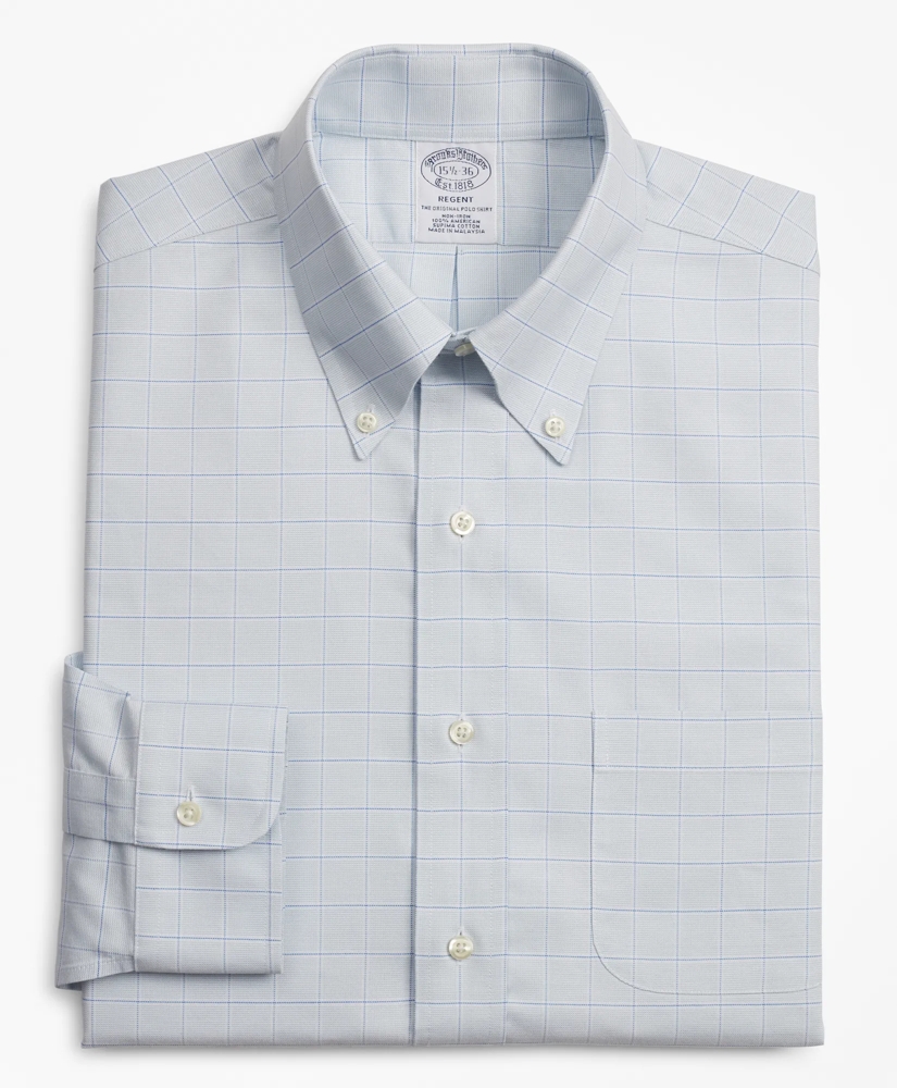 Brooks Brothers Cool Regent Regular-Fit Dress Shirt, Non-Iron Windowpane, image 4