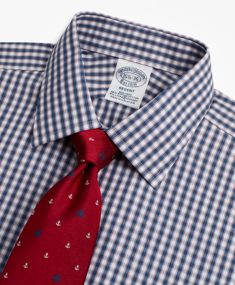 Stretch Regent Regular-Fit Dress Shirt, Non-Iron Check, image 2