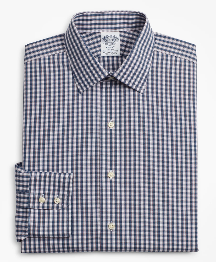 Stretch Regent Regular-Fit Dress Shirt, Non-Iron Check, image 4