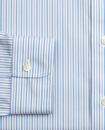 Stretch Regent Regular-Fit Dress Shirt, Non-Iron Alternating Stripe, image 3