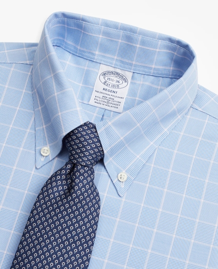 Stretch Regent Regular-Fit Dress Shirt, Non-Iron Micro-Check, image 2