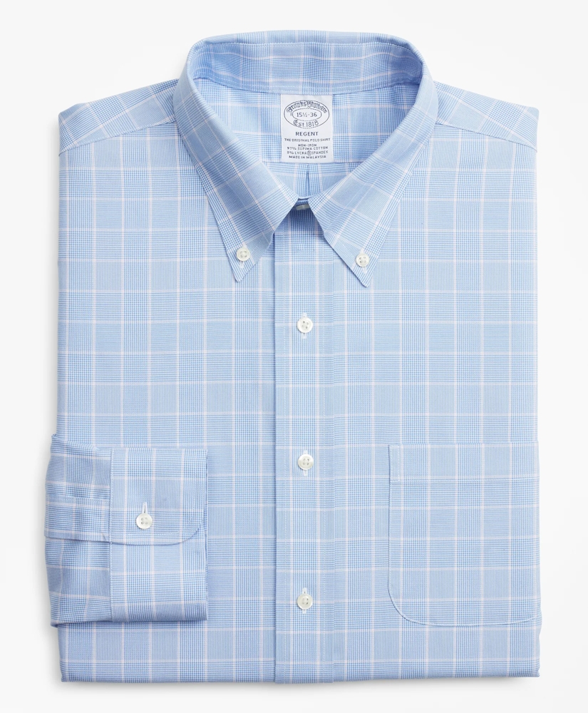 Stretch Regent Regular-Fit Dress Shirt, Non-Iron Micro-Check, image 4