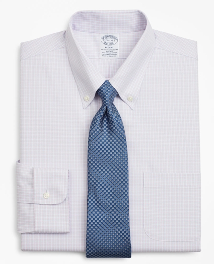 Stretch Regent Regular-Fit Dress Shirt, Non-Iron Micro-Check, image 1