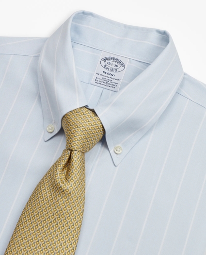 Stretch Regent Regular-Fit Dress Shirt, Non-Iron Pinstripe, image 2