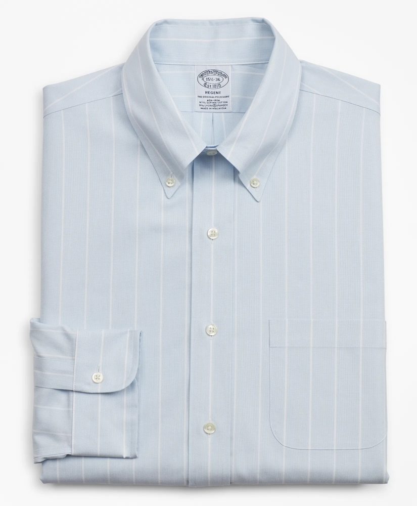 Stretch Regent Regular-Fit Dress Shirt, Non-Iron Pinstripe, image 4