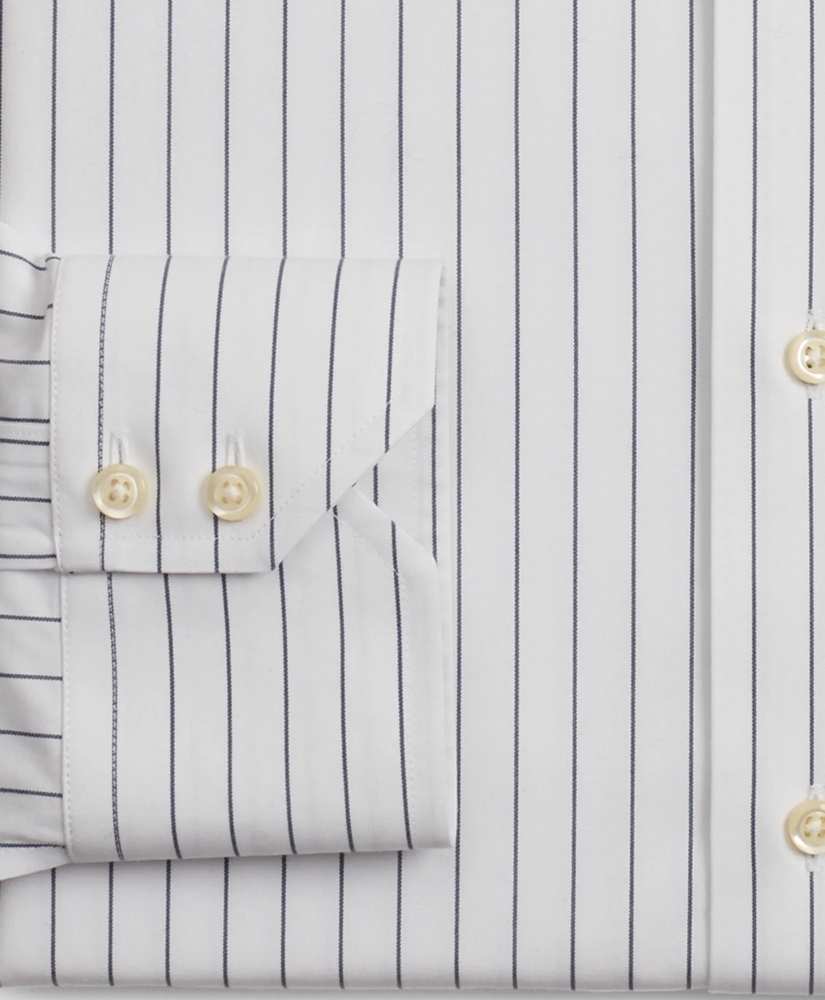 Stretch Milano Slim-Fit Dress Shirt, Non-Iron Pinstripe, image 3
