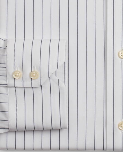 Stretch Milano Slim-Fit Dress Shirt, Non-Iron Pinstripe, image 3