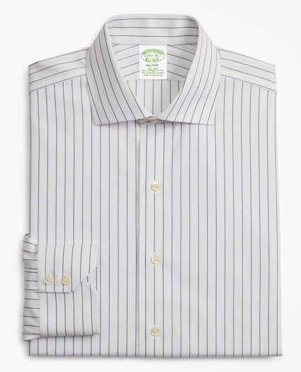 Stretch Milano Slim-Fit Dress Shirt, Non-Iron Pinstripe, image 4