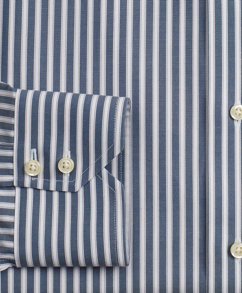 Stretch Milano Slim-Fit Dress Shirt, Non-Iron Stripe, image 3