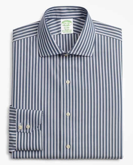 Stretch Milano Slim-Fit Dress Shirt, Non-Iron Stripe, image 4