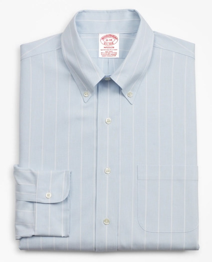 Stretch Madison Relaxed-Fit Dress Shirt, Non-Iron Pinstripe, image 4