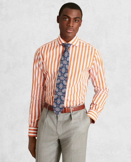 Golden Fleece® Regent Regular-Fit Dress Shirt, English Collar Multi-Stripe Poplin, image 1