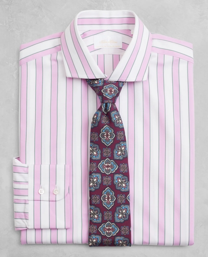 Golden Fleece® Milano Slim-Fit Dress Shirt, English Collar Multi-Stripe Poplin, image 1