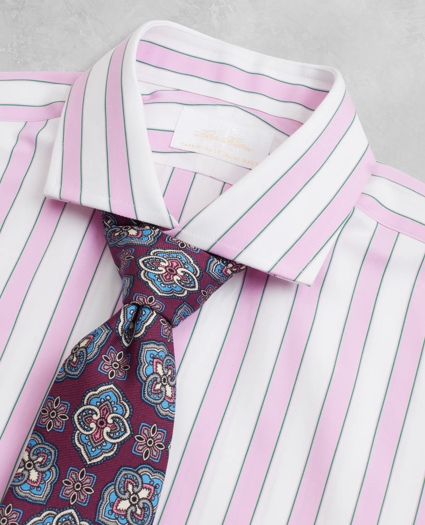 Golden Fleece® Milano Slim-Fit Dress Shirt, English Collar Multi-Stripe Poplin, image 2