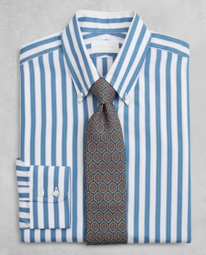 Golden Fleece® Regent Regular-Fit Dress Shirt, Button-Down Collar Multi-Stripe Poplin, image 2