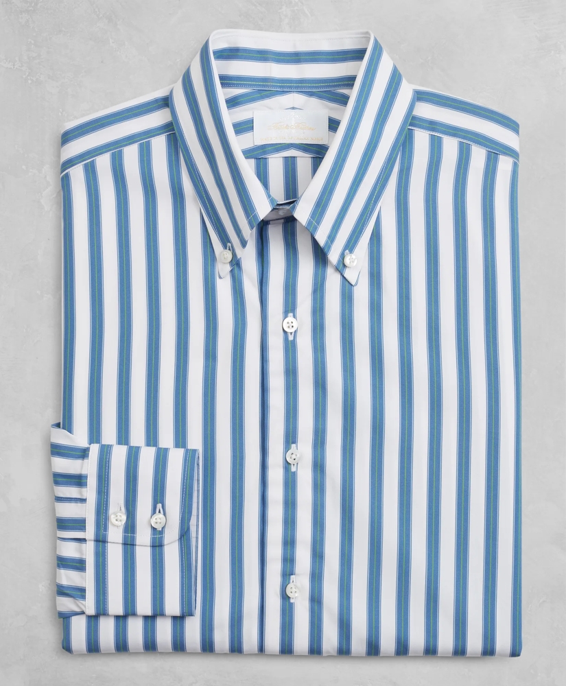 Golden Fleece® Regent Regular-Fit Dress Shirt, Button-Down Collar Multi-Stripe Poplin, image 5