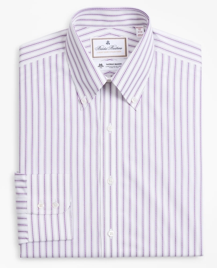 Luxury Collection Madison Relaxed-Fit Dress Shirt, Button-Down Collar Stripe, image 4