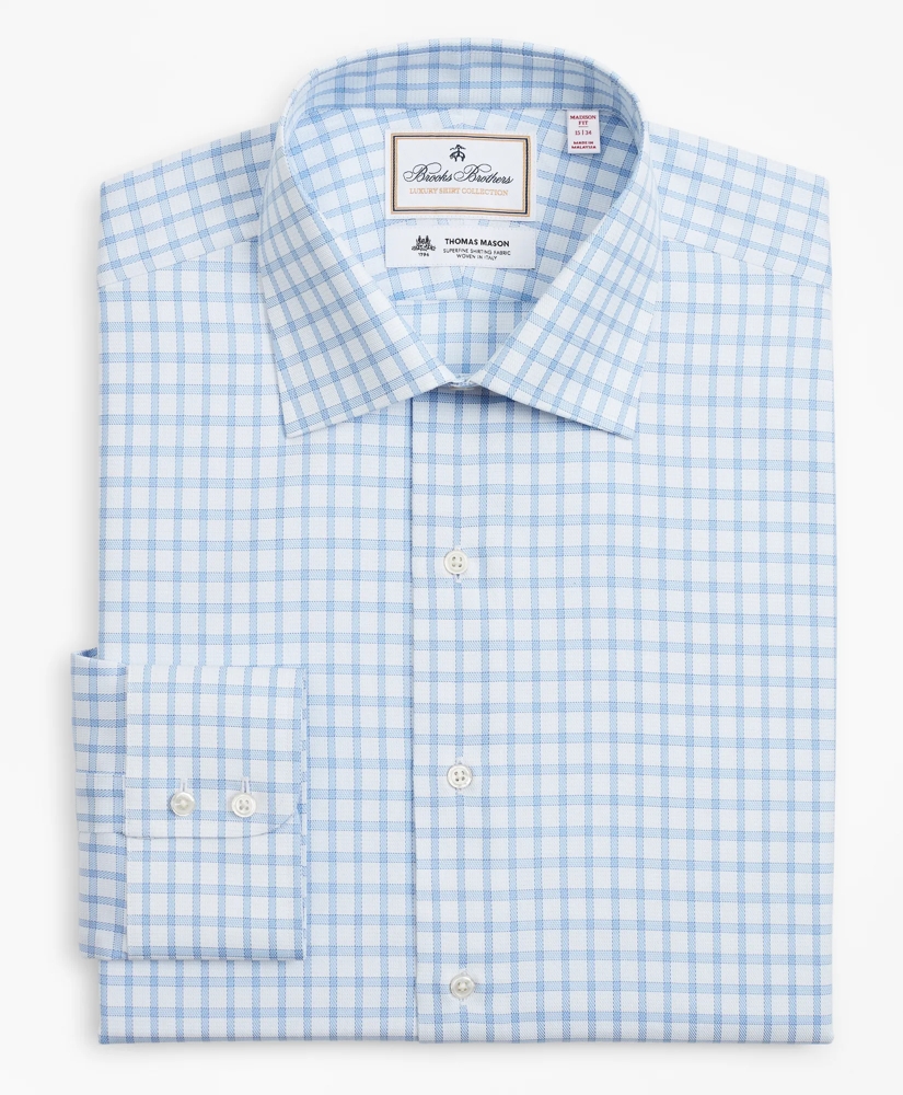 Luxury Collection Madison Relaxed-Fit Dress Shirt, Franklin Spread Collar Check, image 4
