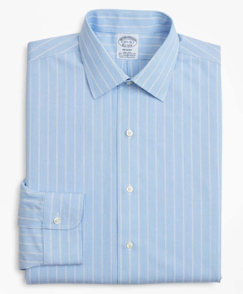 Stretch Regent Regular-Fit Dress Shirt, Non-Iron Pinstripe, image 4