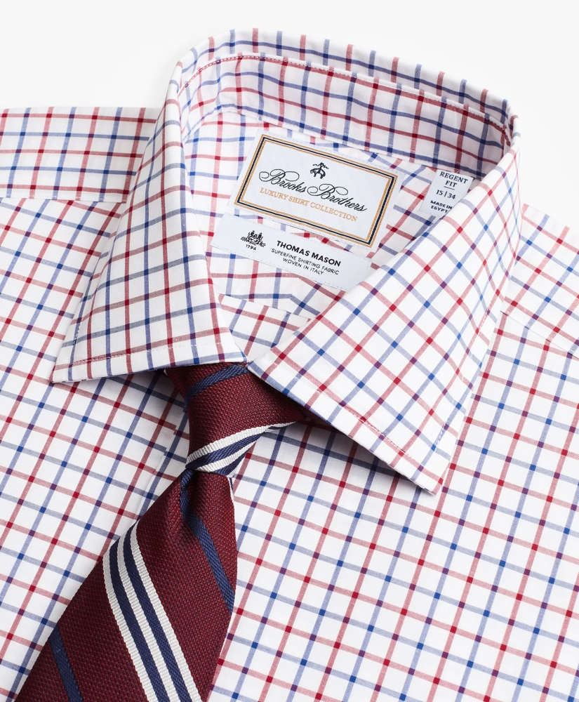 Luxury Collection Regent Regular-Fit Dress Shirt, Franklin Spread Collar Bold Windowpane, image 2