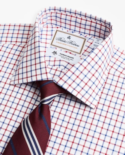 Luxury Collection Regent Regular-Fit Dress Shirt, Franklin Spread Collar Bold Windowpane, image 2