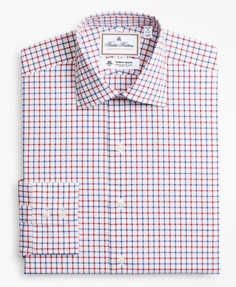 Luxury Collection Regent Regular-Fit Dress Shirt, Franklin Spread Collar Bold Windowpane, image 4
