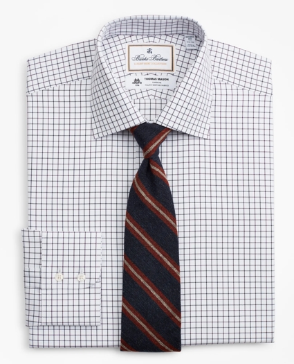 Luxury Collection Regent Regular-Fit Dress Shirt, Franklin Spread Collar Fine Windowpane, image 1