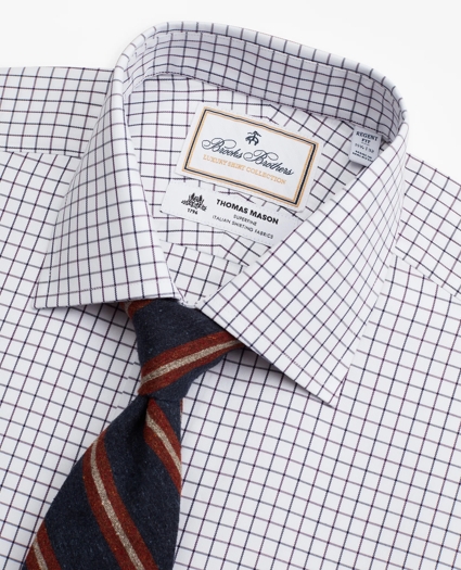 Luxury Collection Regent Regular-Fit Dress Shirt, Franklin Spread Collar Fine Windowpane, image 2