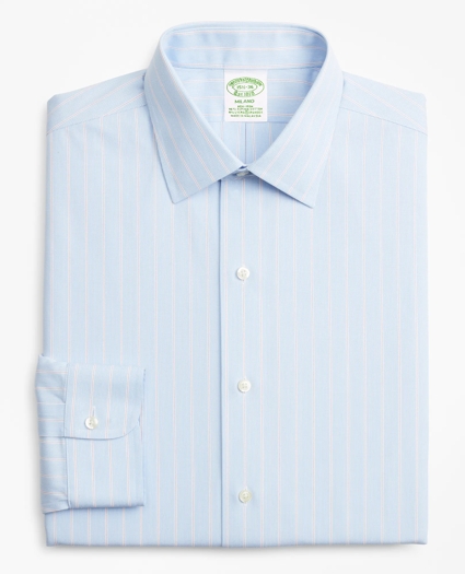 Stretch Milano Slim-Fit Dress Shirt, Non-Iron Pinstripe, image 4