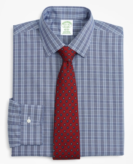 Milano Slim-Fit Dress Shirt, Non-Iron Glen Plaid, image 1