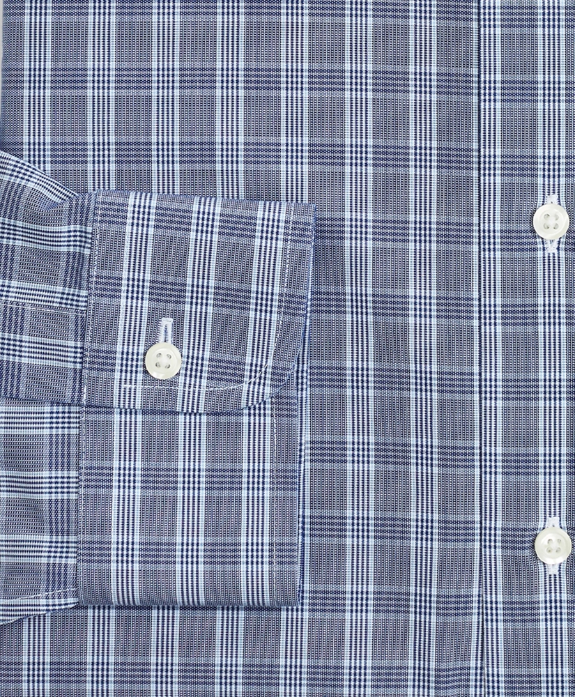 Milano Slim-Fit Dress Shirt, Non-Iron Glen Plaid, image 3