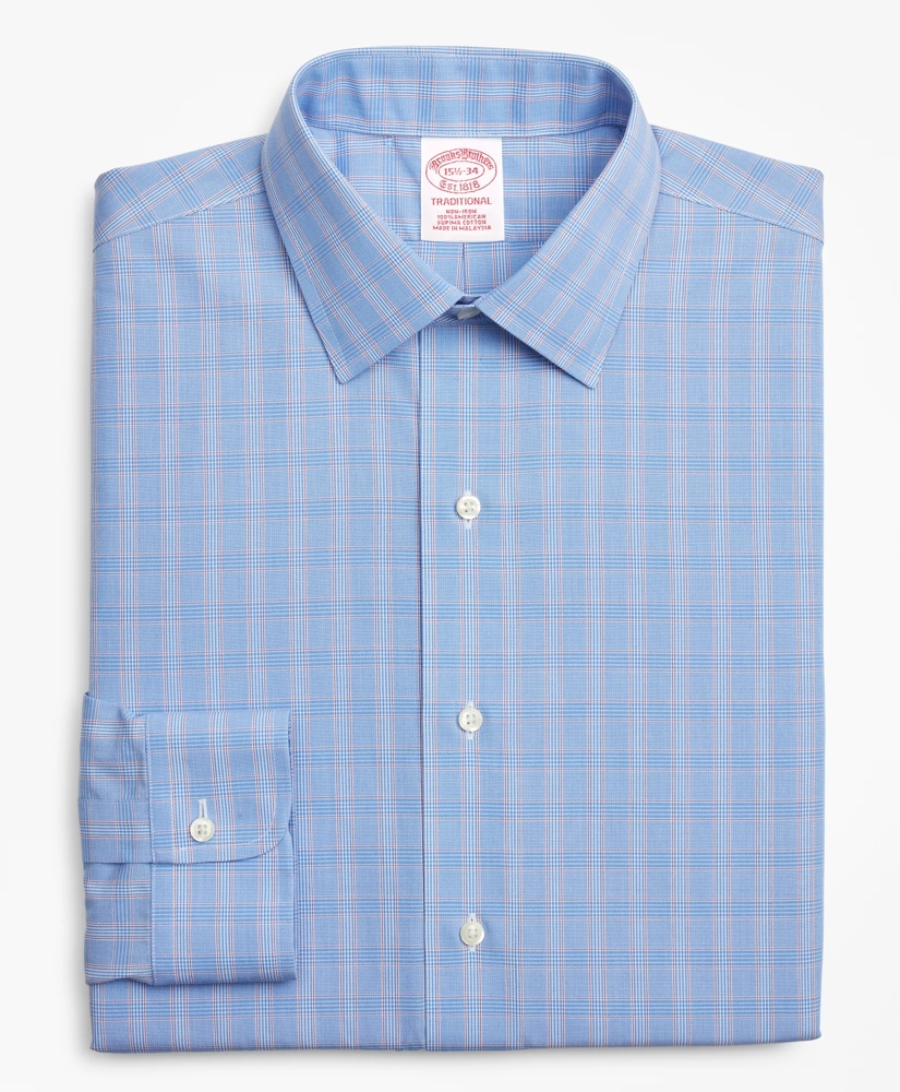 Traditional Extra-Relaxed-Fit Dress Shirt, Non-Iron Glen Plaid, image 4