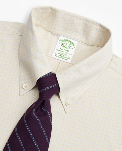 Stretch Milano Slim-Fit Dress Shirt, Non-Iron Check, image 2