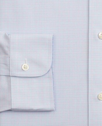 Stretch Milano Slim-Fit Dress Shirt, Non-Iron Check, image 3