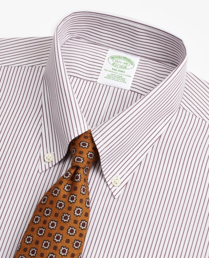 Milano Slim-Fit Dress Shirt, Non-Iron Stripe, image 2