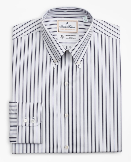 Luxury Collection Milano Slim-Fit Dress Shirt, Button-Down Collar Stripe, image 4