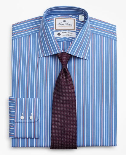 Luxury Collection Milano Slim-Fit Dress Shirt, Franklin Spread Collar Multi-Stripe, image 1