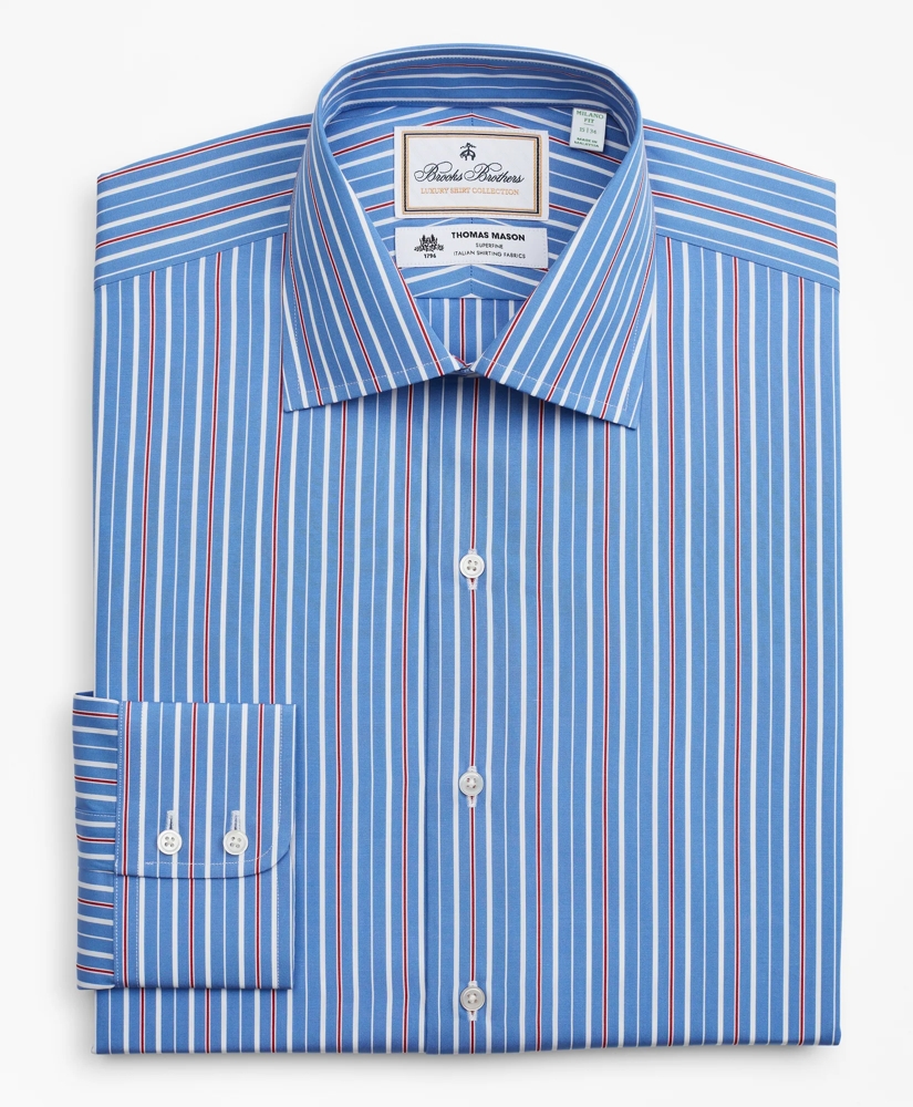 Luxury Collection Milano Slim-Fit Dress Shirt, Franklin Spread Collar Multi-Stripe, image 4