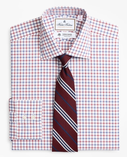 Luxury Collection Madison Relaxed-Fit Dress Shirt, Franklin Spread Collar Bold Windowpane, image 1