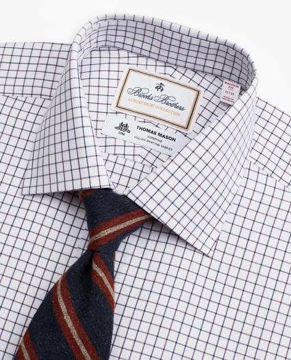 Luxury Collection Madison Relaxed-Fit Dress Shirt, Franklin Spread Collar Fine Windowpane, image 2