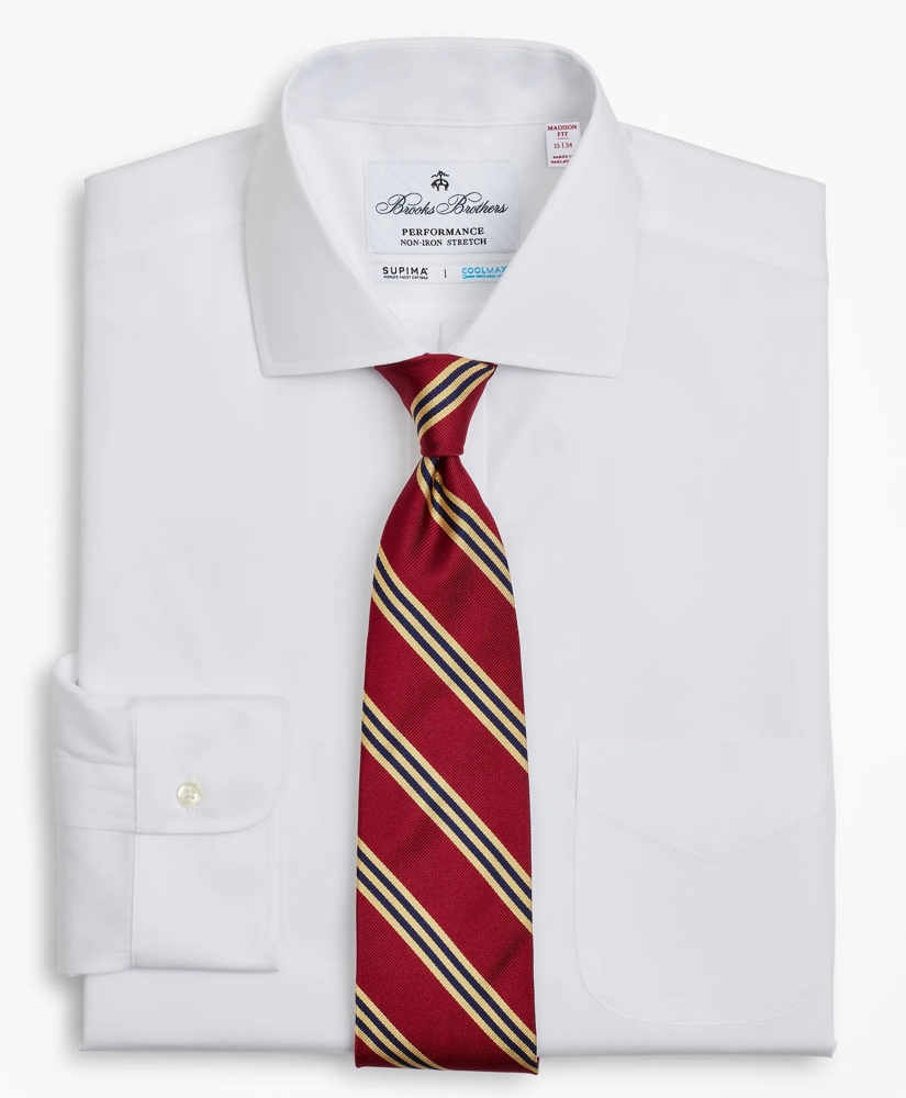 Madison Relaxed-Fit Dress Shirt, Performance Non-Iron with COOLMAX®, English Spread Collar Broadcloth, image 2