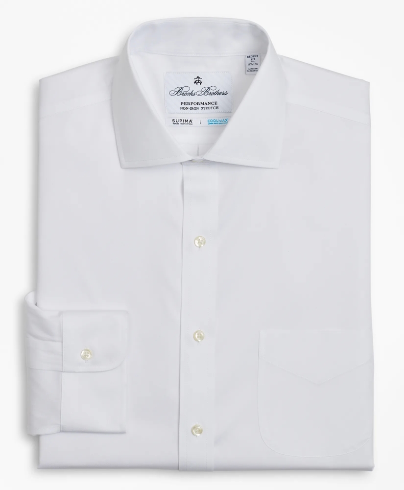 Regent Regular-Fit Dress Shirt, Performance Non-Iron with COOLMAX®, English Spread Collar Broadcloth, image 5