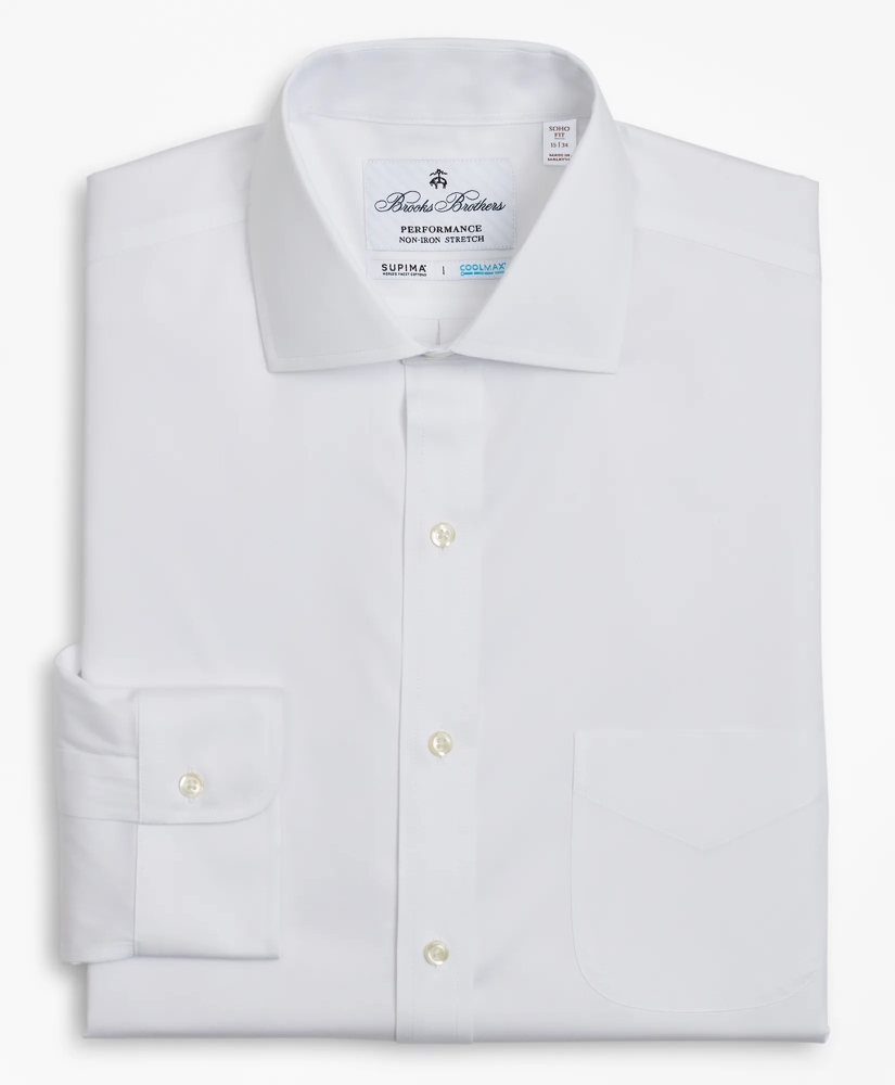 Soho Extra-Slim Fit Dress Shirt, Performance Non-Iron with COOLMAX®, English Spread Collar Broadcloth, image 5