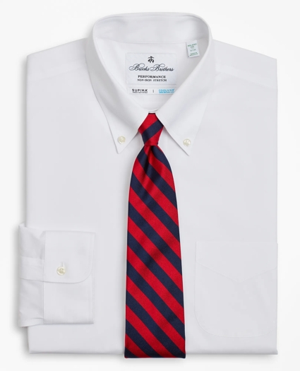 Milano Slim Fit Dress Shirt, Performance Non-Iron with COOLMAX®, Button-Down Collar Twill, image 2