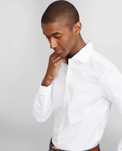 Milano Slim Fit Dress Shirt, Performance Non-Iron with COOLMAX®, English Spread Collar Twill, image 1