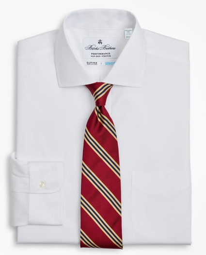 Milano Slim Fit Dress Shirt, Performance Non-Iron with COOLMAX®, English Spread Collar Twill, image 2