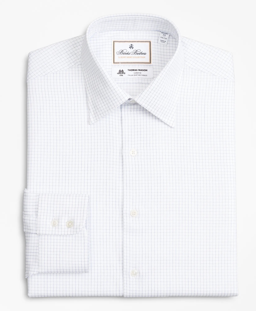 Luxury Collection Regent Regular-Fit Dress Shirt, Franklin Spread Collar Fine Windowpane, image 4